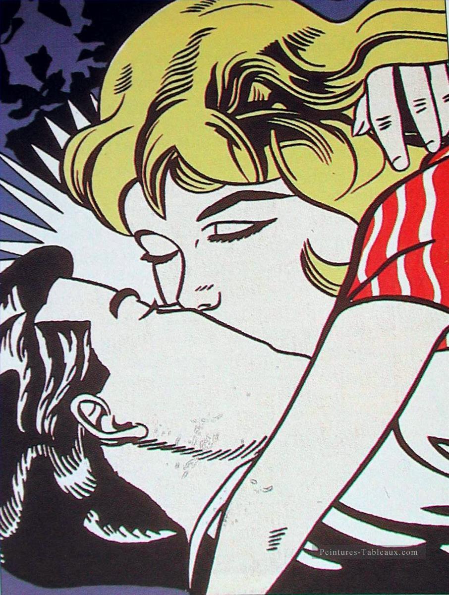 kiss 2 Roy Lichtenstein Oil Paintings
